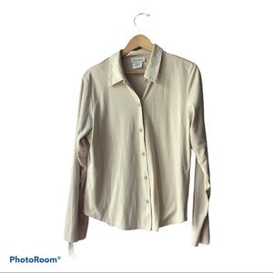 Never worn faux suede cream top